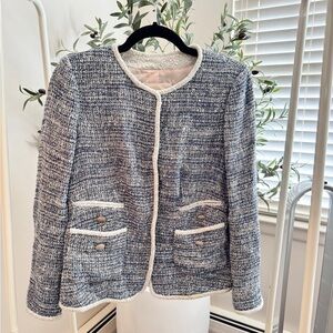 Rebecca Taylor Chic Blue Tweed Women's blazer Size 2